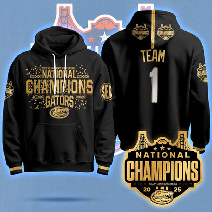 Florida Gators 2025 National Champions Basketball Hoodie - Printed