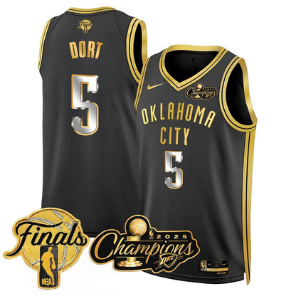 Oklahoma City Thunder 2025 NBA Champions Jersey - All Stitched