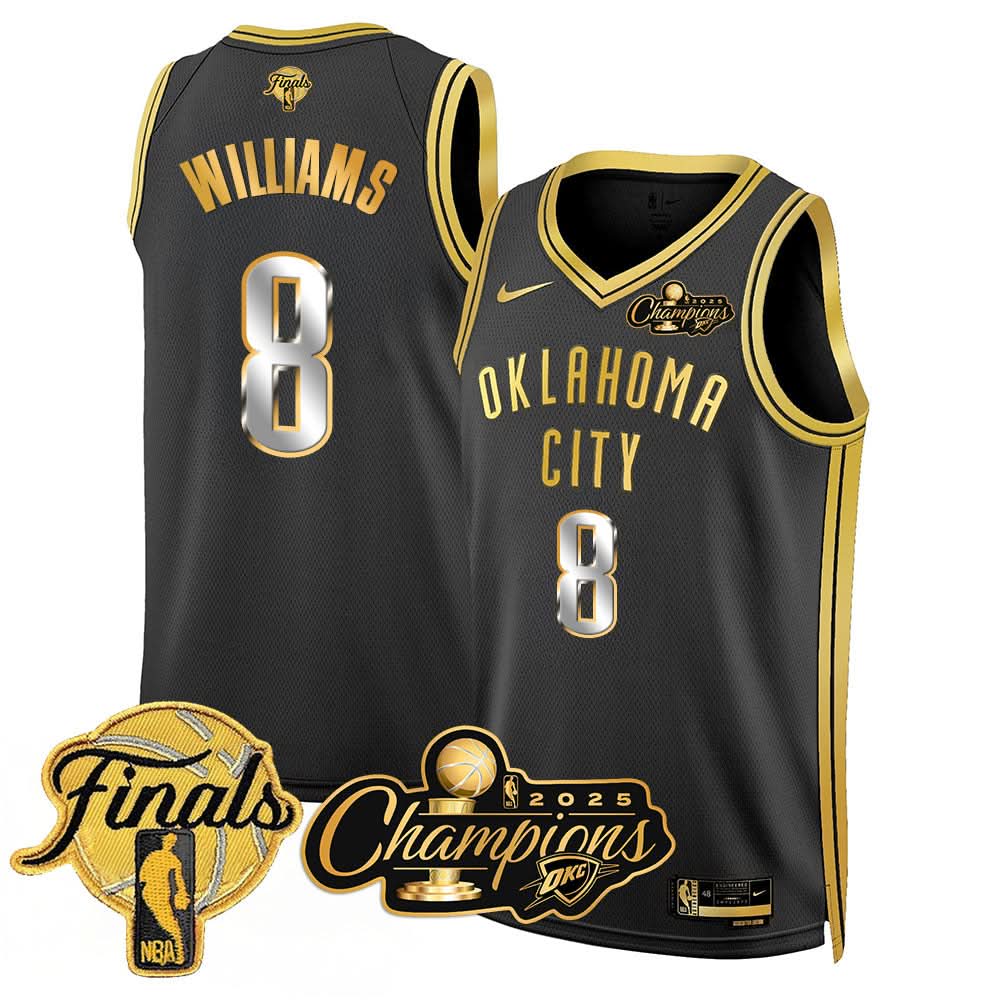 Oklahoma City Thunder 2025 NBA Champions Jersey - All Stitched