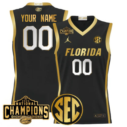 Florida Gators 2025 National Champions Basketball Custom Jersey - All Stitched