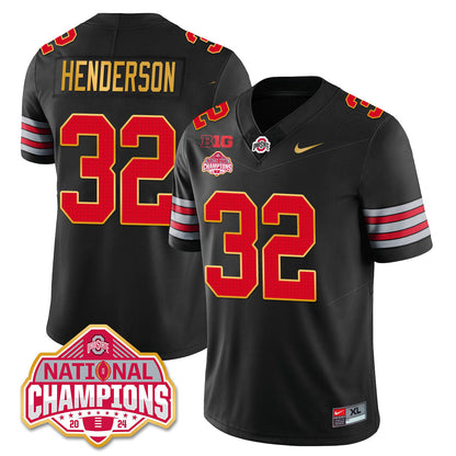 OSU 'Heritage Stripe' 2025 CFP Patch - National Champions Jersey - All Stitched