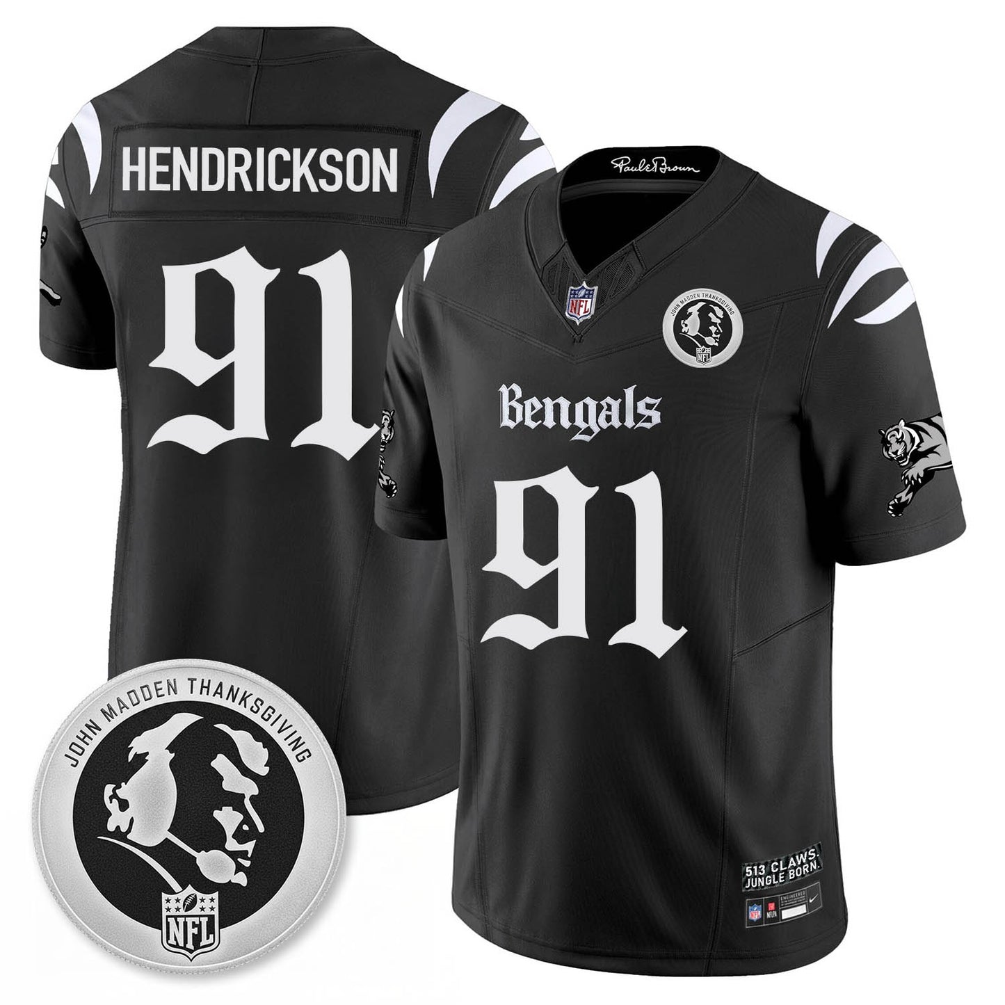 CIN Gothic Vapor Limited Jersey - John Madden Patch - All Stitched