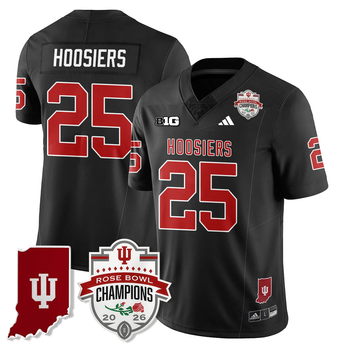 Indiana Hoosiers Vapor Limited Football Jersey - Rose Bowl Champions - All Stitched
