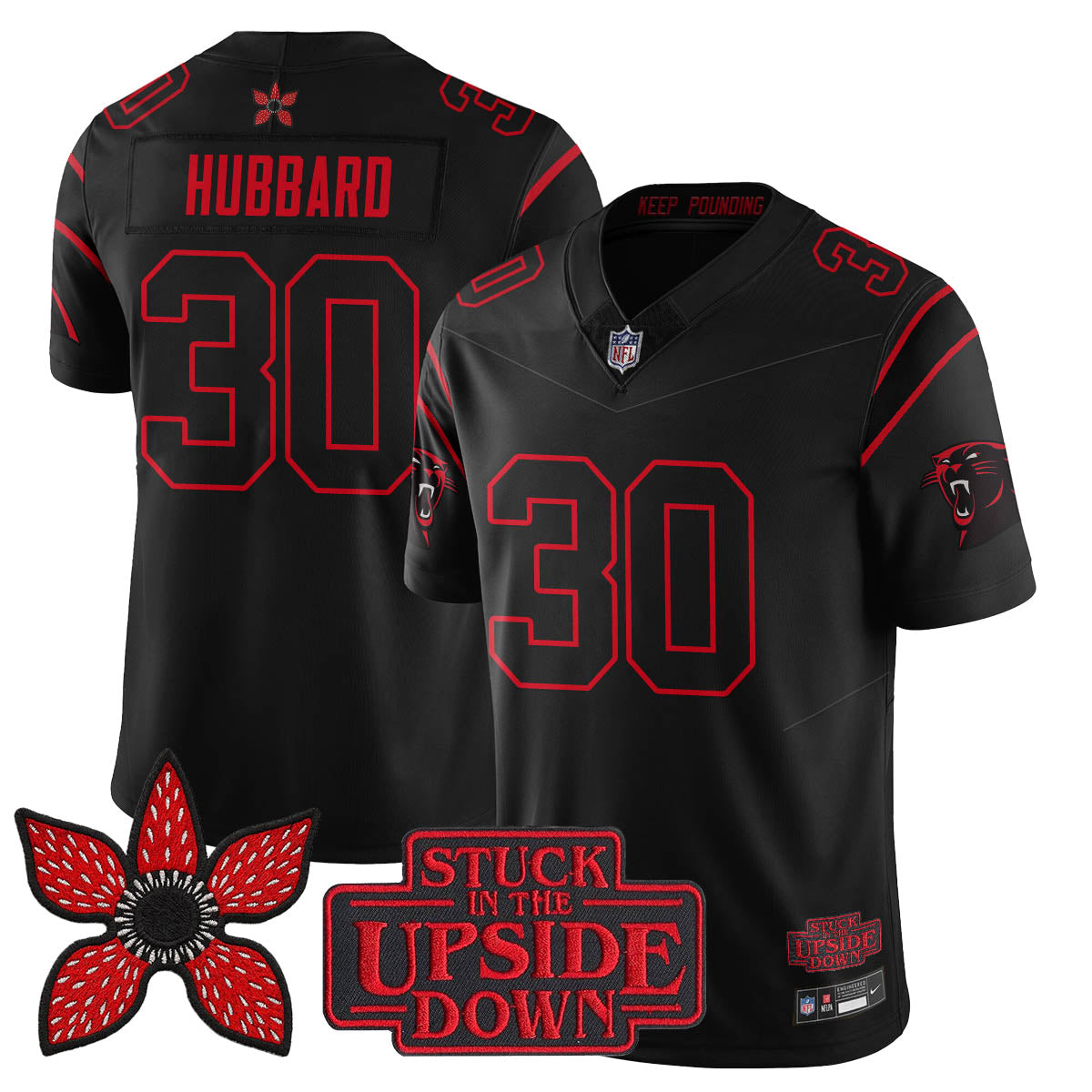 Carolina Panthers 'Stranger Things Edition' Vapor Limited Jersey - All Stitched
