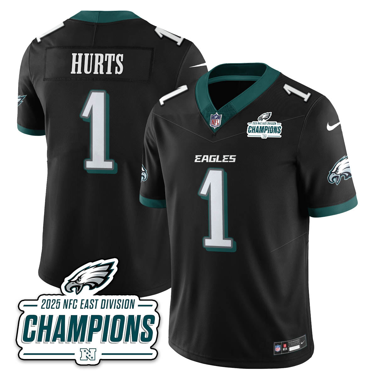 PHI NFC East Champions Vapor Limited Jersey - All Stitched