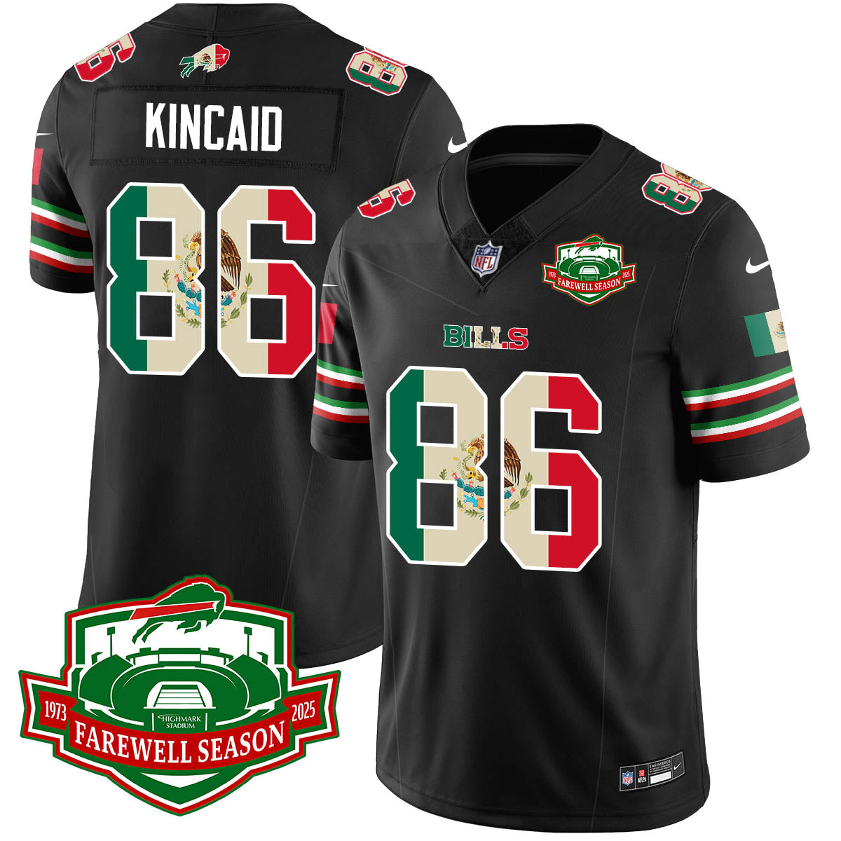 BUF Mexico Vapor Limited Jersey - All Stitched