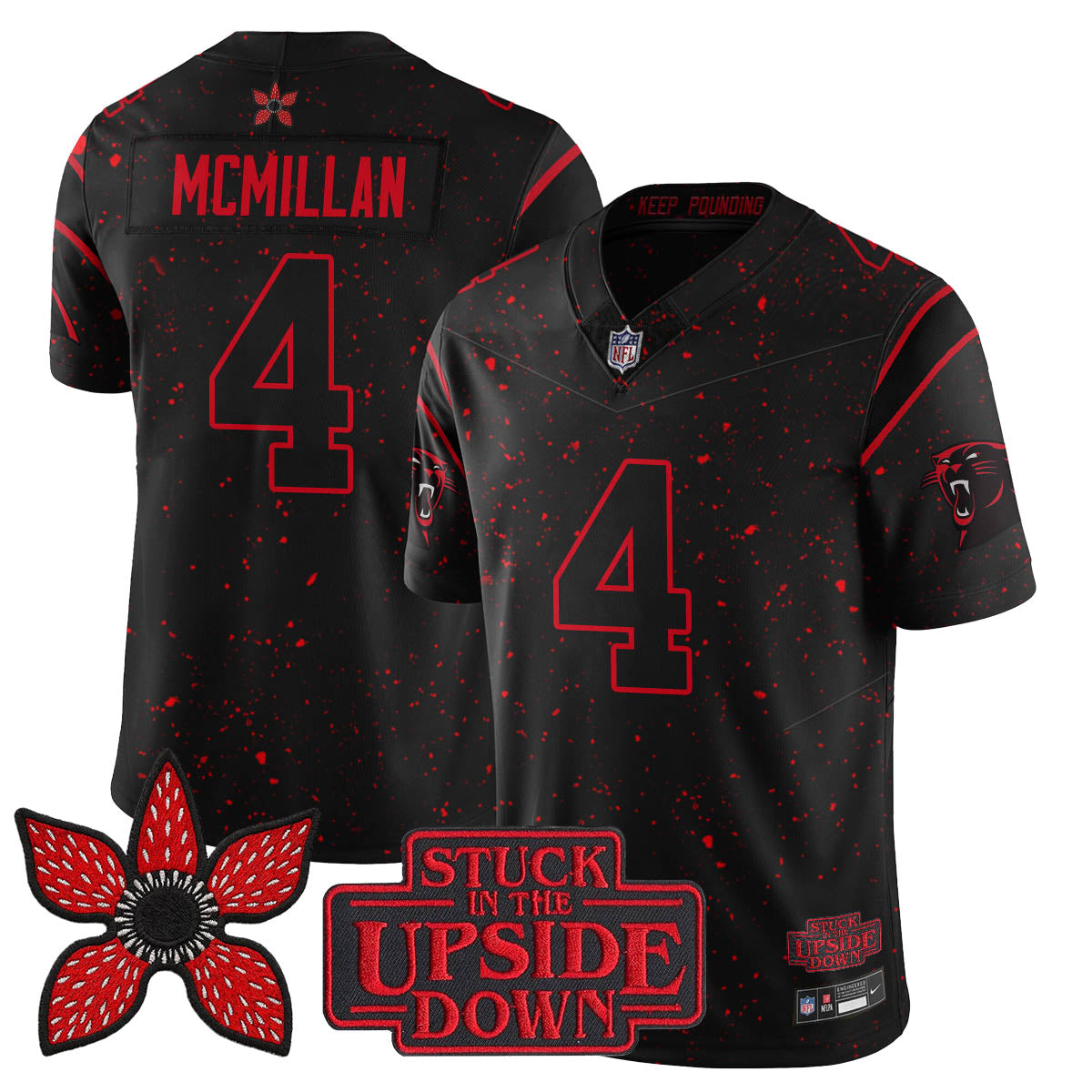 Carolina Panthers 'Stranger Things Edition' Vapor Limited Jersey - All Stitched