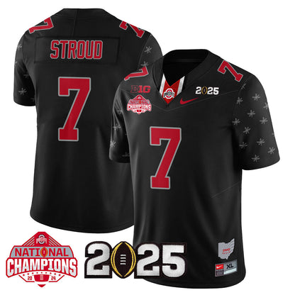 OSU 'Heritage Stripe' 2025 CFP Patch - National Champions Jersey - All Stitched