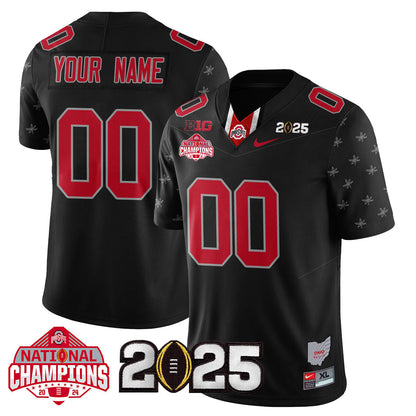 Custom Name/Gender OSU 'Heritage Stripe' 2025 CFP Patch - National Champions Jersey - All Stitched