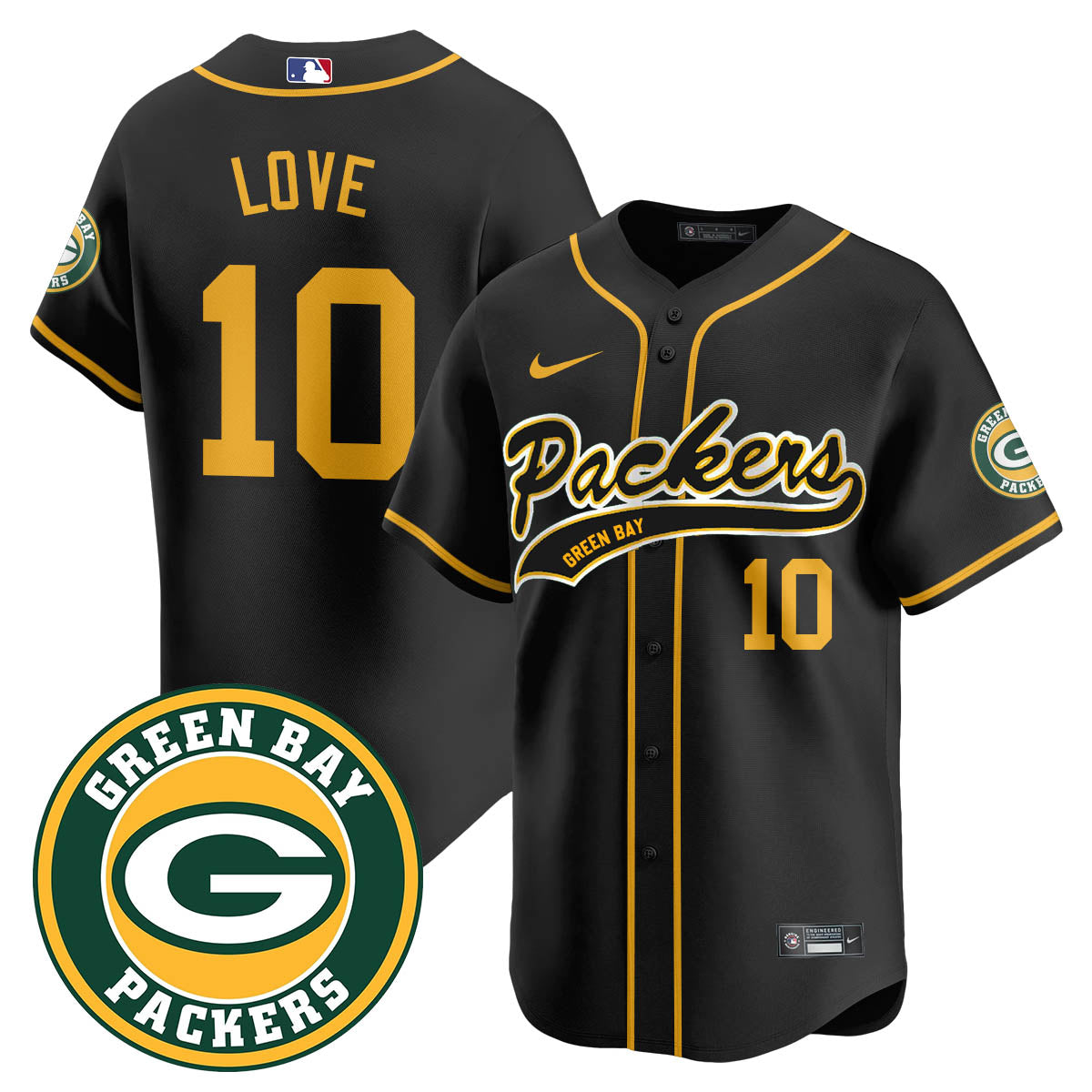 Green Bay Packers Limited Baseball Jersey - All Stitched