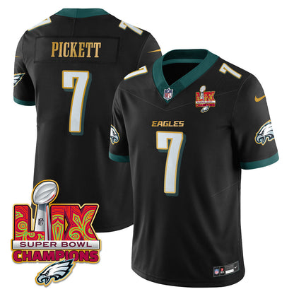 PHI Super Bowl LIX Champions Gold Trim Vapor Limited Jersey - All Stitched