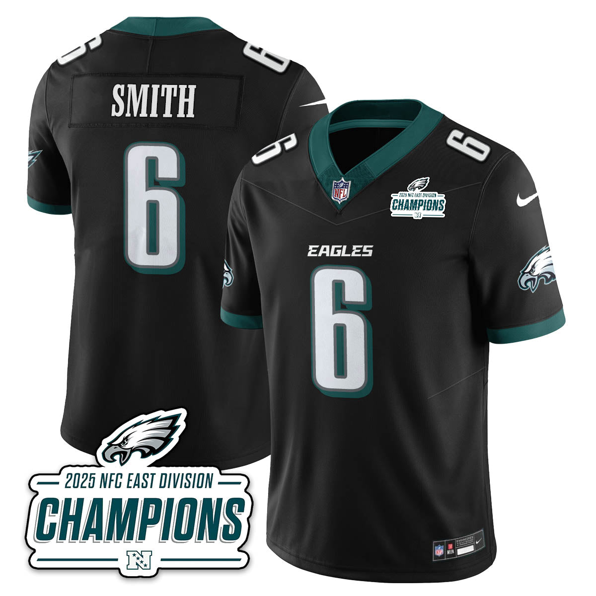 PHI NFC East Champions Vapor Limited Jersey - All Stitched