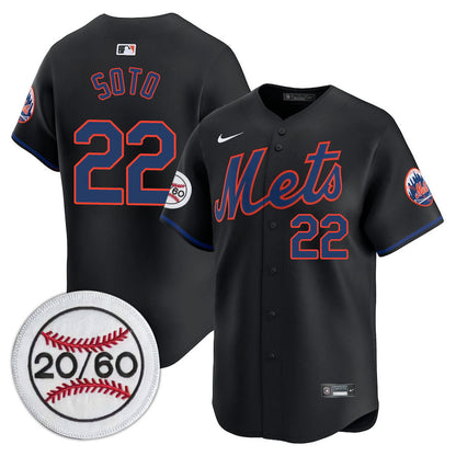 NYM Limited Jersey - 2001 Patch - All Stitched