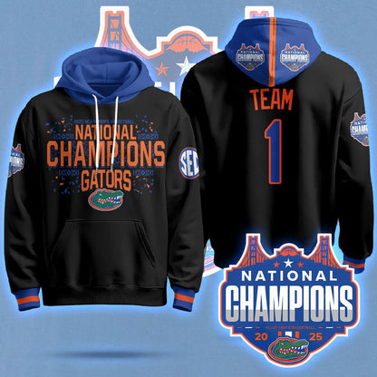 Florida Gators 2025 National Champions Basketball Hoodie - Printed