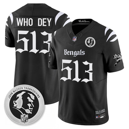 CIN Gothic Vapor Limited Jersey - John Madden Patch - All Stitched