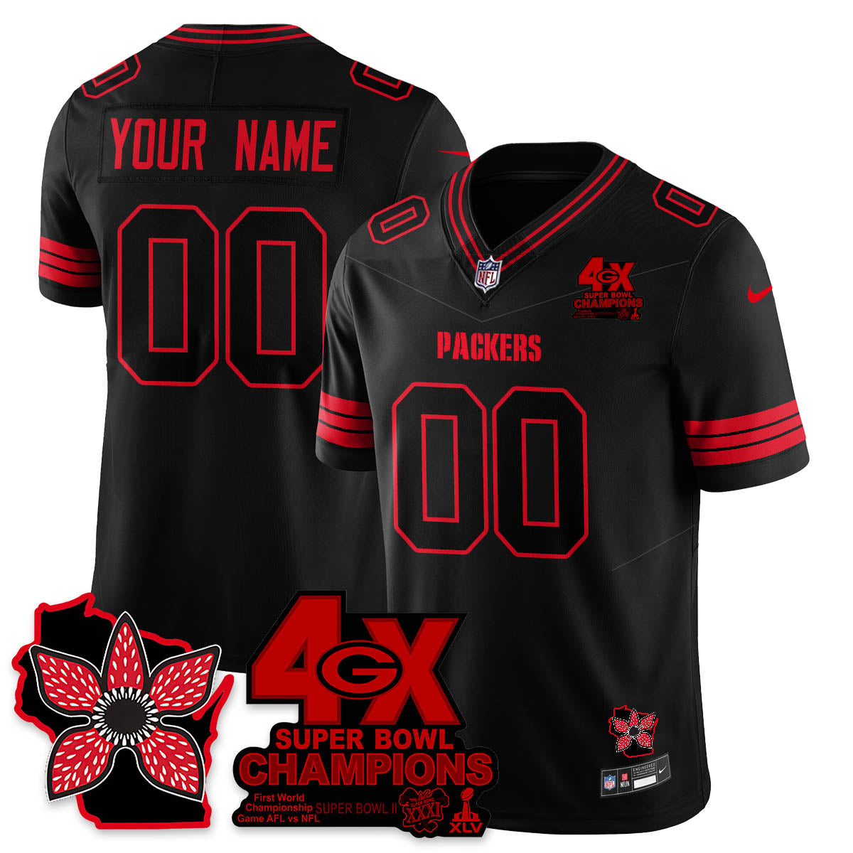 GB 'Stranger Things Edition' Vapor Limited Custom Jersey - All Stitched