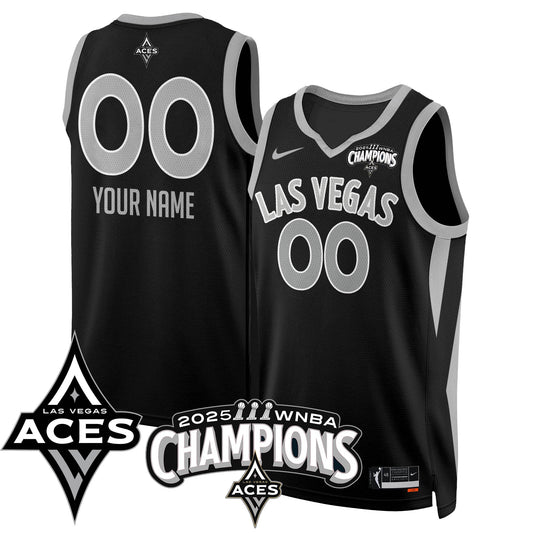Las Vegas Aces 2025 WNBA Championship Custom Jersey - Stitched
