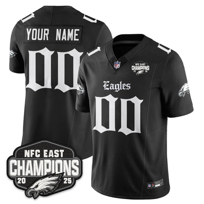 PHI Gothic NFC East Champions Vapor Limited Jersey - All Stitched