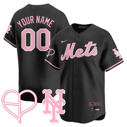 New York Mets BLΛƆKPIИK 2025 Limited Custom Jersey - All Stitched
