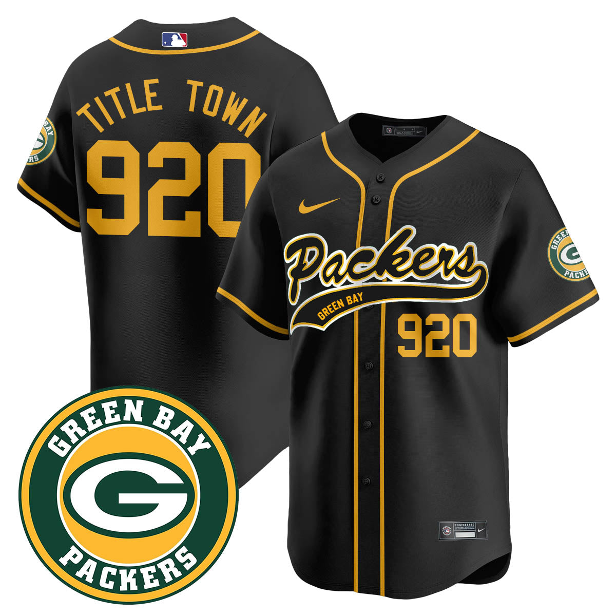 Green Bay Packers Limited Baseball Jersey - All Stitched