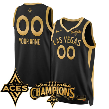 Las Vegas Aces 2025 WNBA Championship Custom Jersey - All Stitched