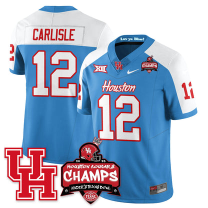 Houston Cougar Football 2025 Kinder's Texas Bowl Champions Jersey - All Stitched