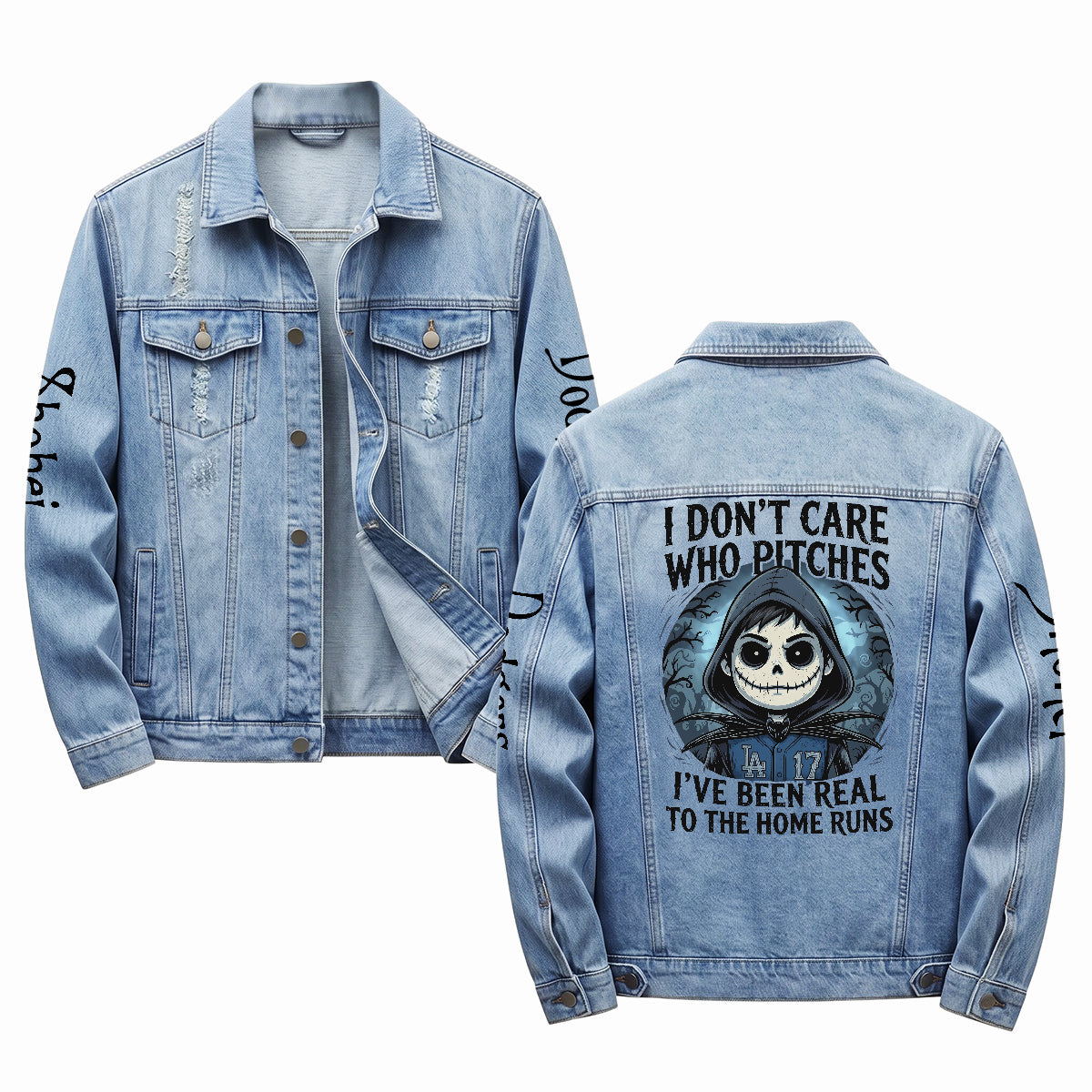 LAD Fan #17 Skellington Edition Limited Denim Jacket - Printed