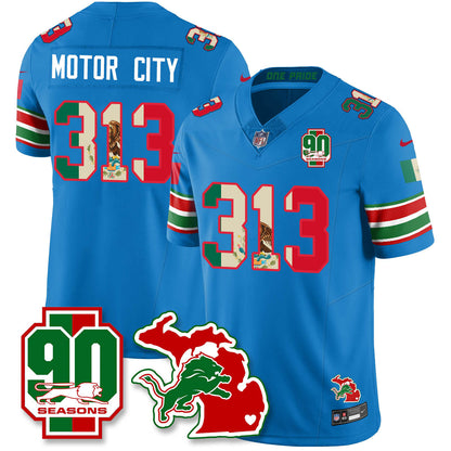 DET Mexico Vapor Limited Jersey - All Stitched