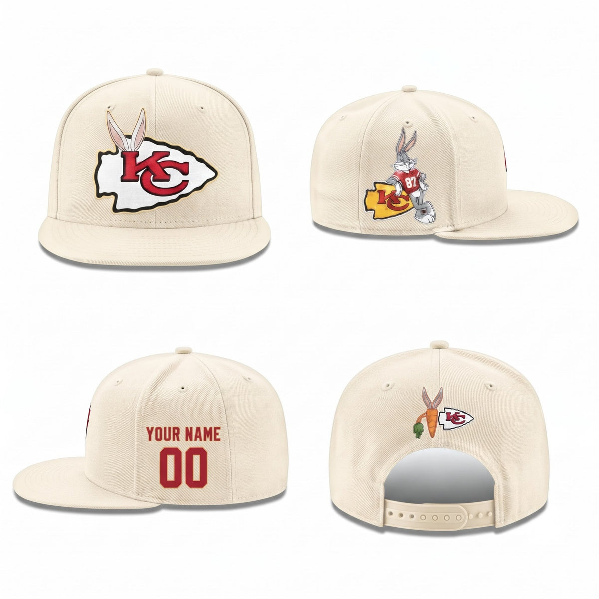 KC x Bunny Personalized Snapback Cap - Printed