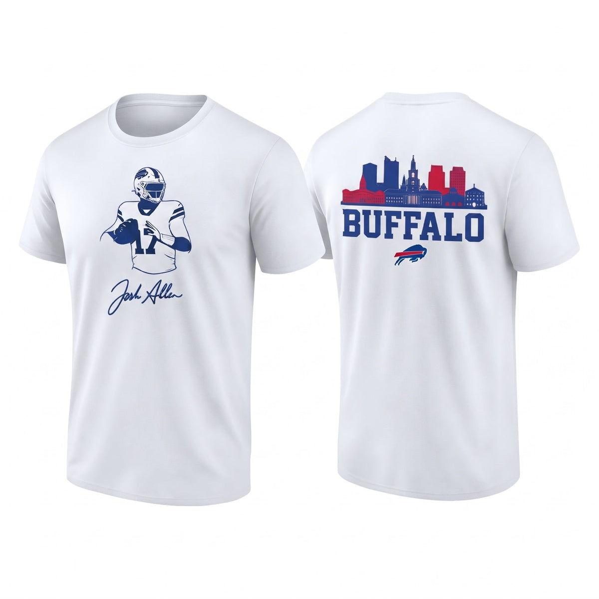 BUF John Allen #17 Two Sides T-Shirt - Printed V2