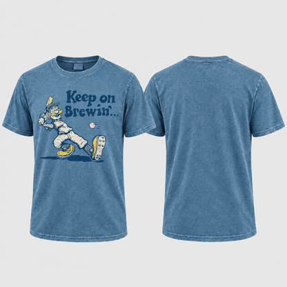 MIL Keep On Brewin' Washed T-Shirt - Printed