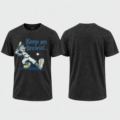 MIL Keep On Brewin' Washed T-Shirt - Printed