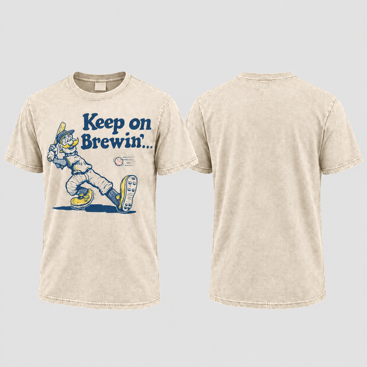 MIL Keep On Brewin' Washed T-Shirt - Printed