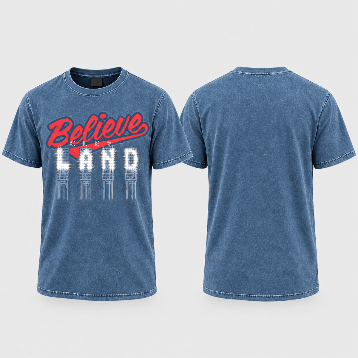 CLE Believe Land Washed T-Shirt - Printed
