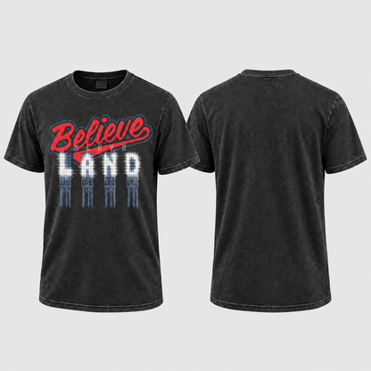 CLE Believe Land Washed T-Shirt - Printed