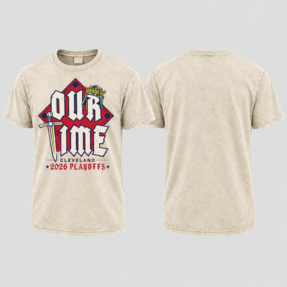 CLE 2026 Playoffs Washed T-Shirt - Printed