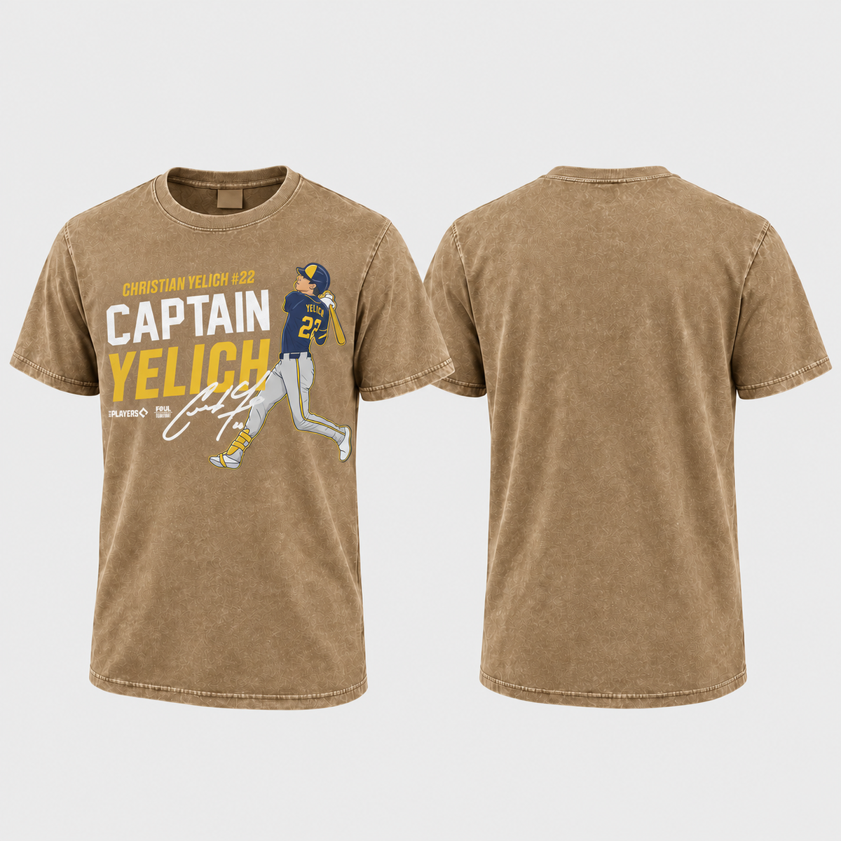 MIL Captain Yelich Washed T-Shirt - Printed