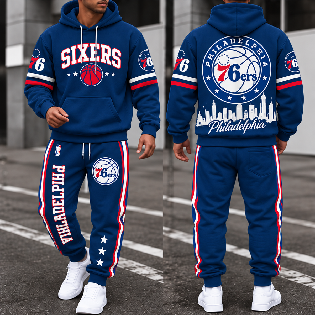 PHI Streetwear Hoodie Pants Set - Printed