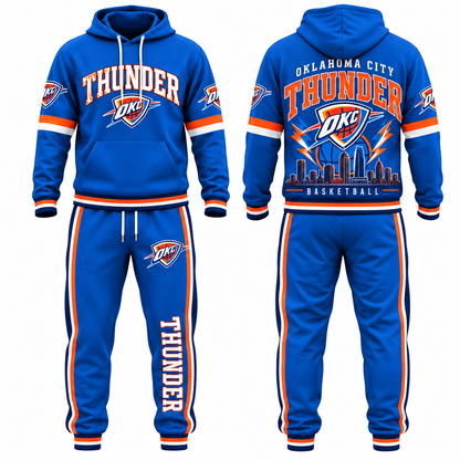 OKC Streetwear Hoodie Pants Set - Printed