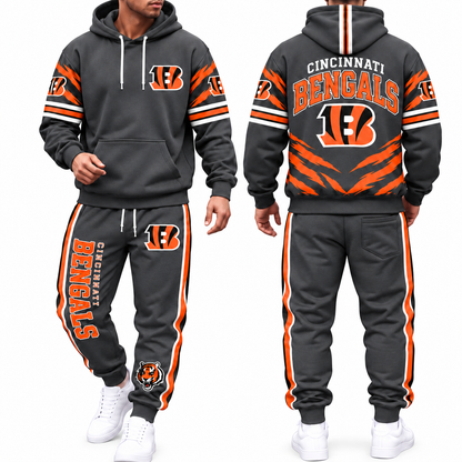 CIN Streetwear Hoodie Pants Set - Printed