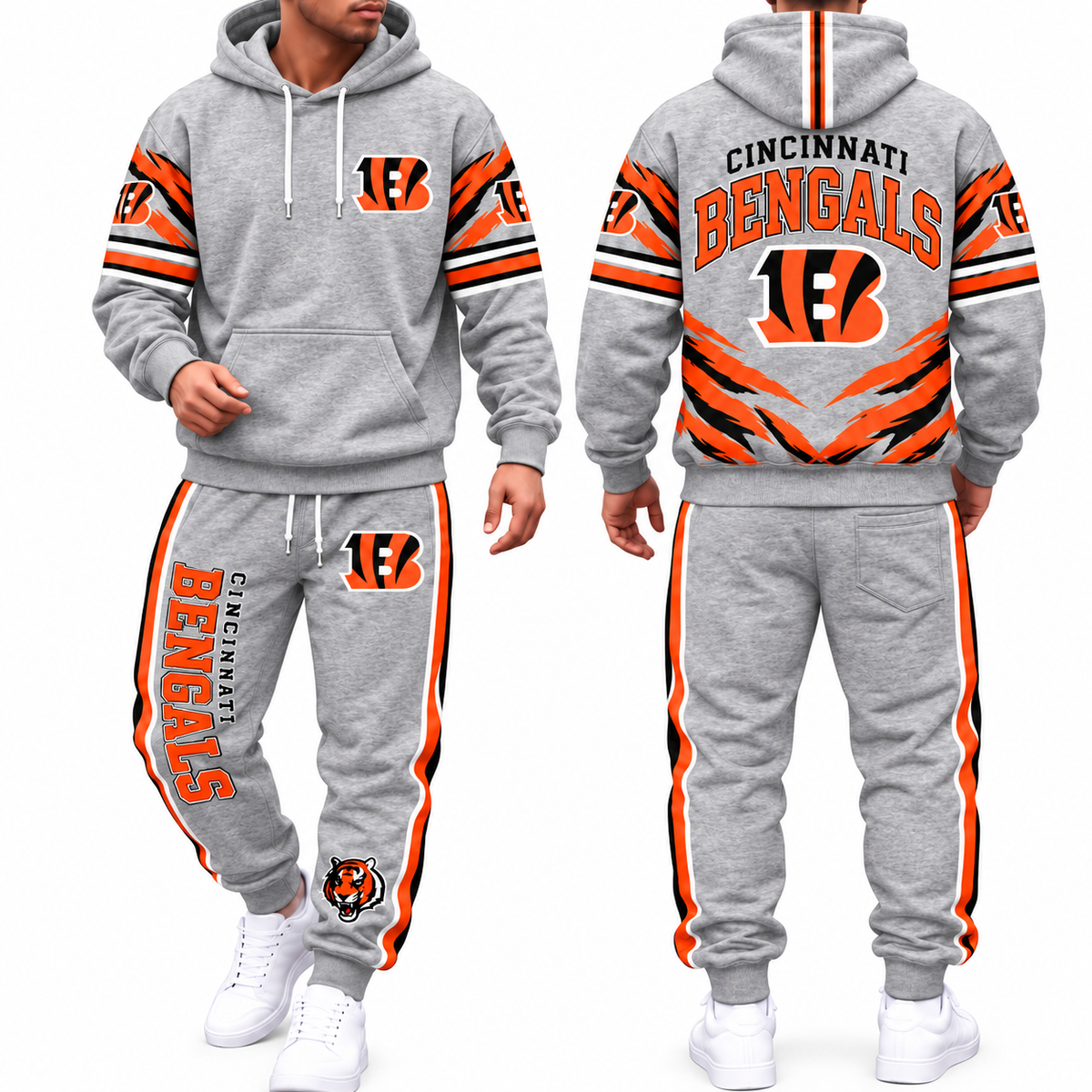 CIN Streetwear Hoodie Pants Set - Printed