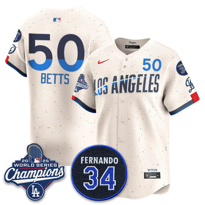 LAD 2025 World Series Champions Jersey - All Stitched