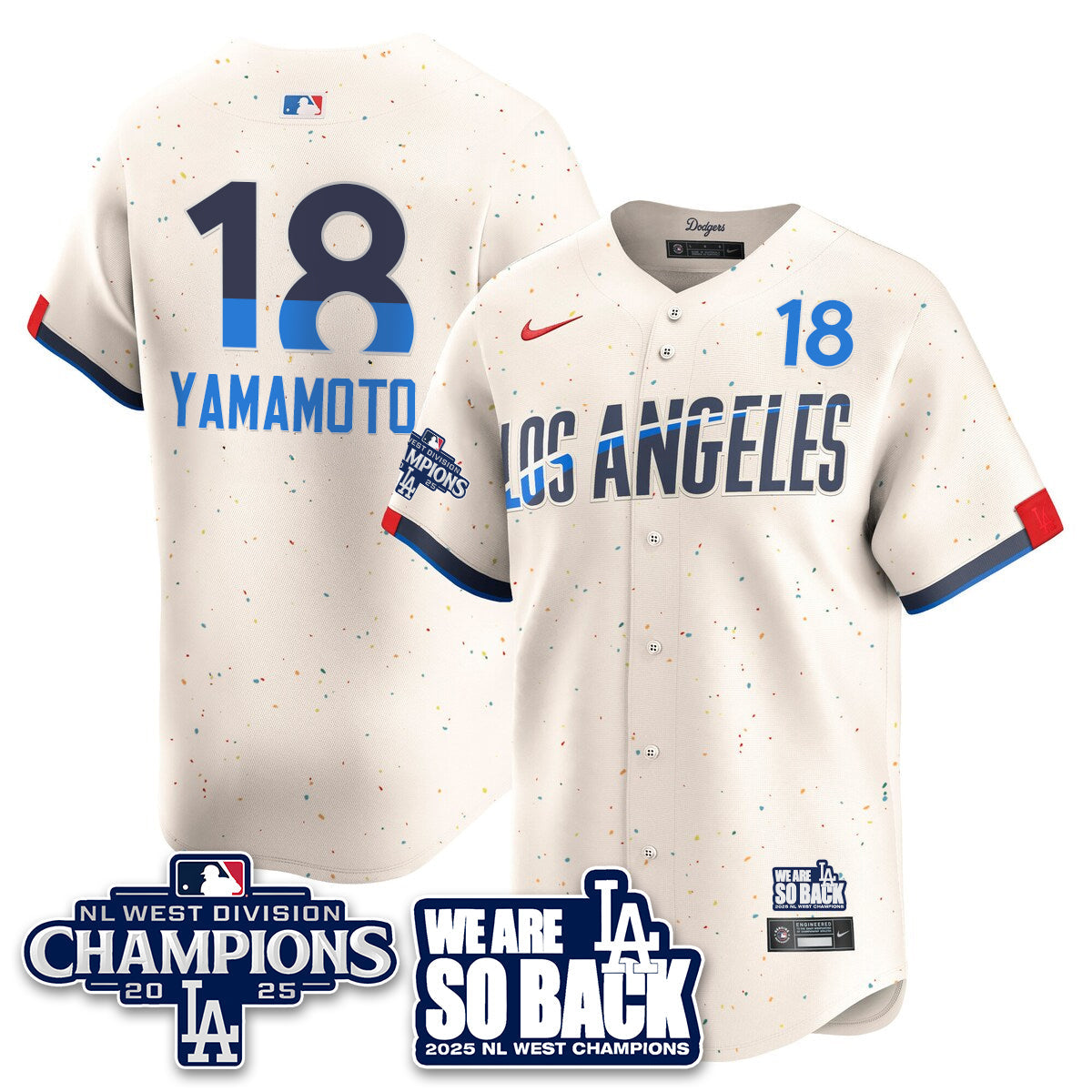 LAD 2025 NL West Division Champions Jersey - All Stitched