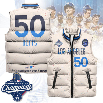 LAD 2025 World Series Champions Puffer Vest