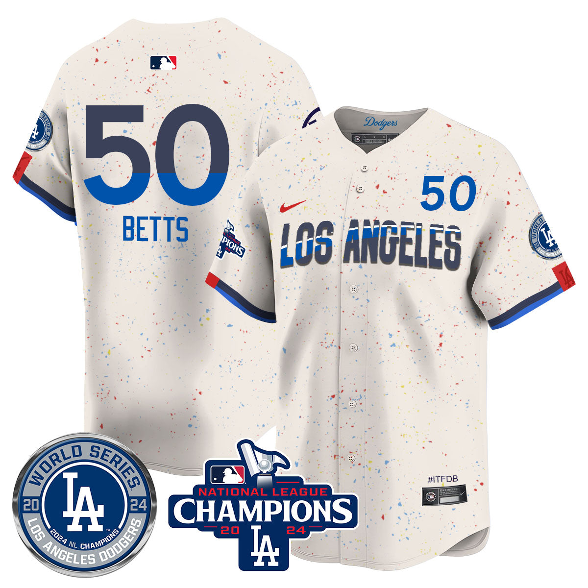 LAD World Series NL Champions Jersey - All Stitched