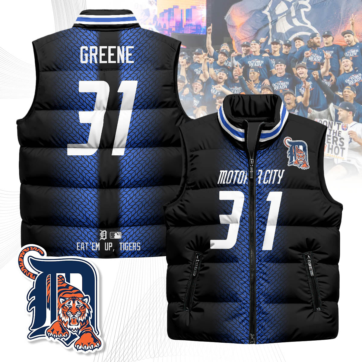 Detroit Tigers Unisex Puffer Vest