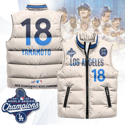 LAD 2025 World Series Champions Puffer Vest