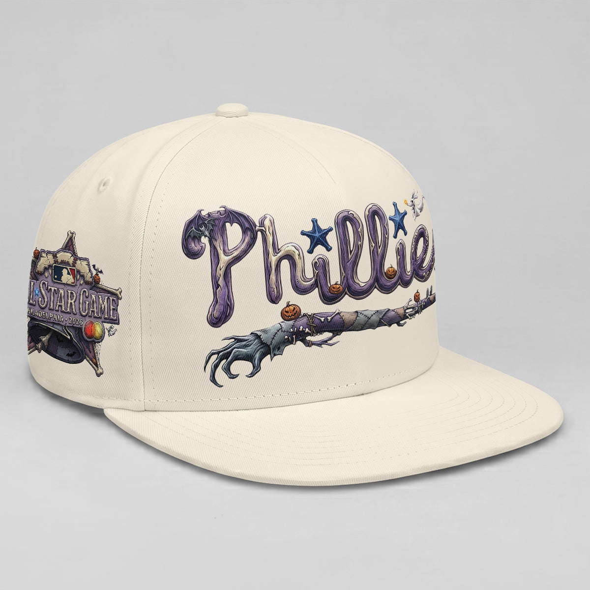Philadelphia Phillies Nightmare Snapback Personalized Cap - Printed