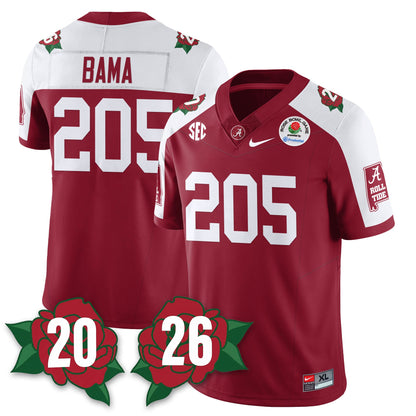 BAMA Rose Bowl Vapor Limited Football Jersey - All Stitched