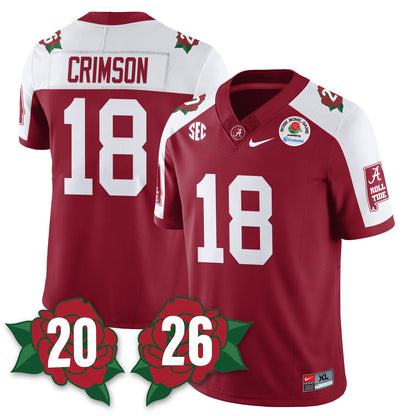 BAMA Rose Bowl Vapor Limited Football Jersey - All Stitched